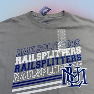 NCAA LINCOLN MEMORIAL RAILSPLITTERS Men’s Medium Gray T-shirt
